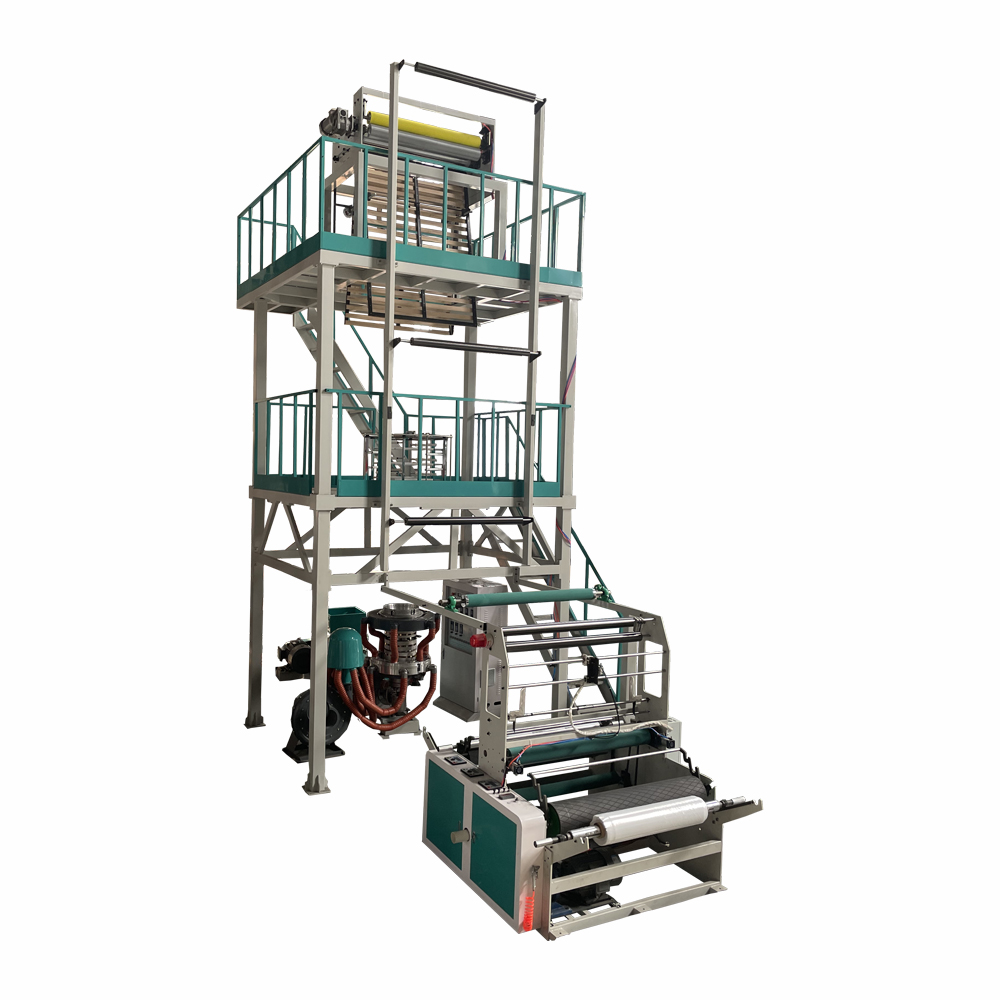 Polyethylene High Quality PE Rotary Die Double Winder Film Blowing Machine