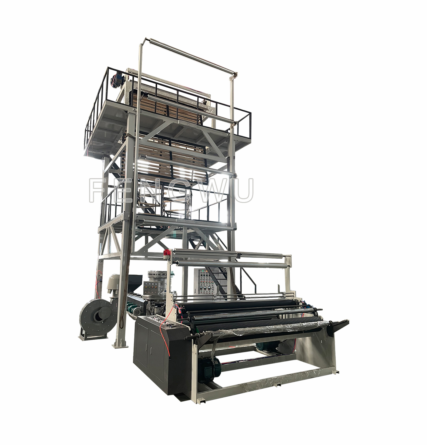 Agriculture film rotary die double winder film blowing machine