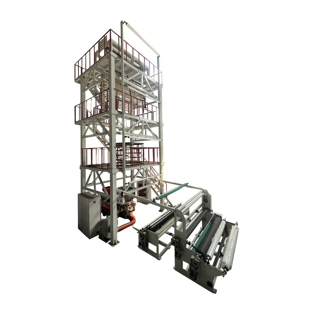 2200mm HDPE ABA three-layer film blowing machine with automatic winder